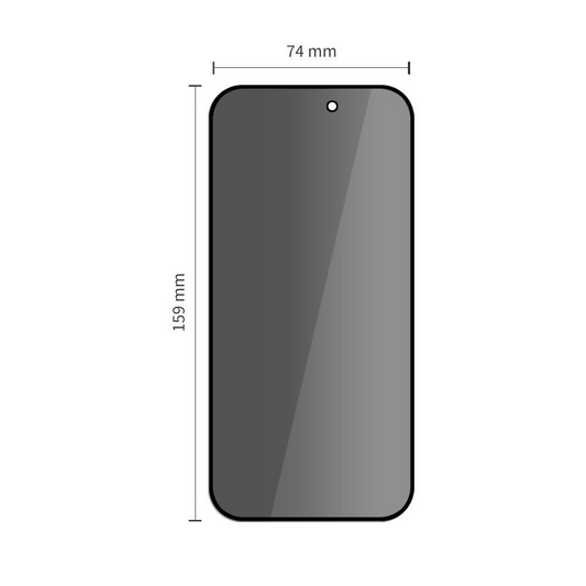 Privacy Tech-Protect Spy+ Skærmbeskytter til Apple iPhone 17 Pro Max / 16 Pro Max, Hærdet Glas, Fuld Lim, Sæt med 2 stk.