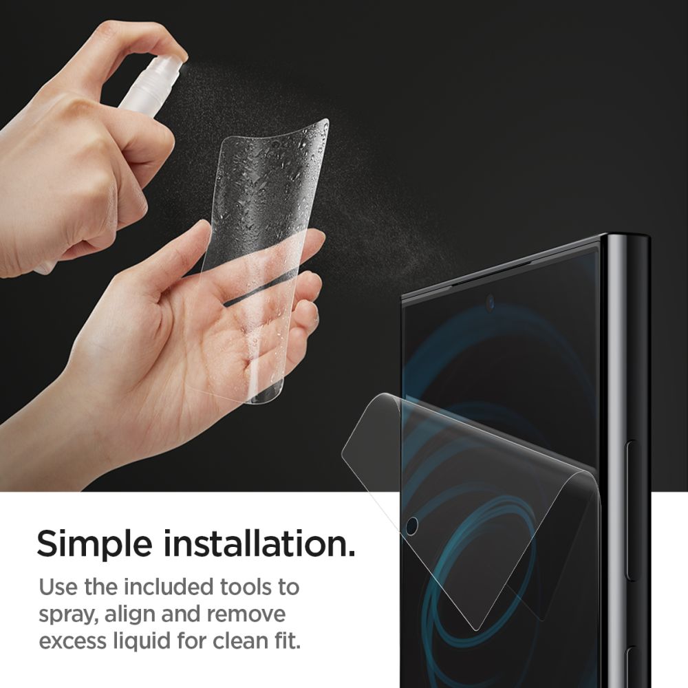 Beskyttelsesfilm til skærm Spigen Neo Flex til Samsung Galaxy S24 Ultra S928, Plastik, Sæt med 2 stykker