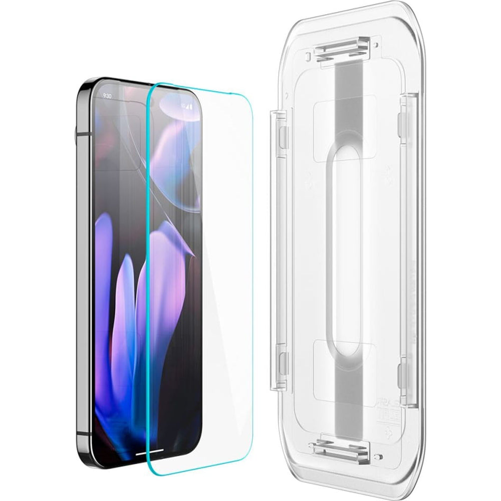 Beskyttelsesfilm til skærm Spigen GlastR EZ FIT til Google Pixel 9 Pro XL, Hærdet Glas, Fuldklæbende, Sæt med 2 stykker