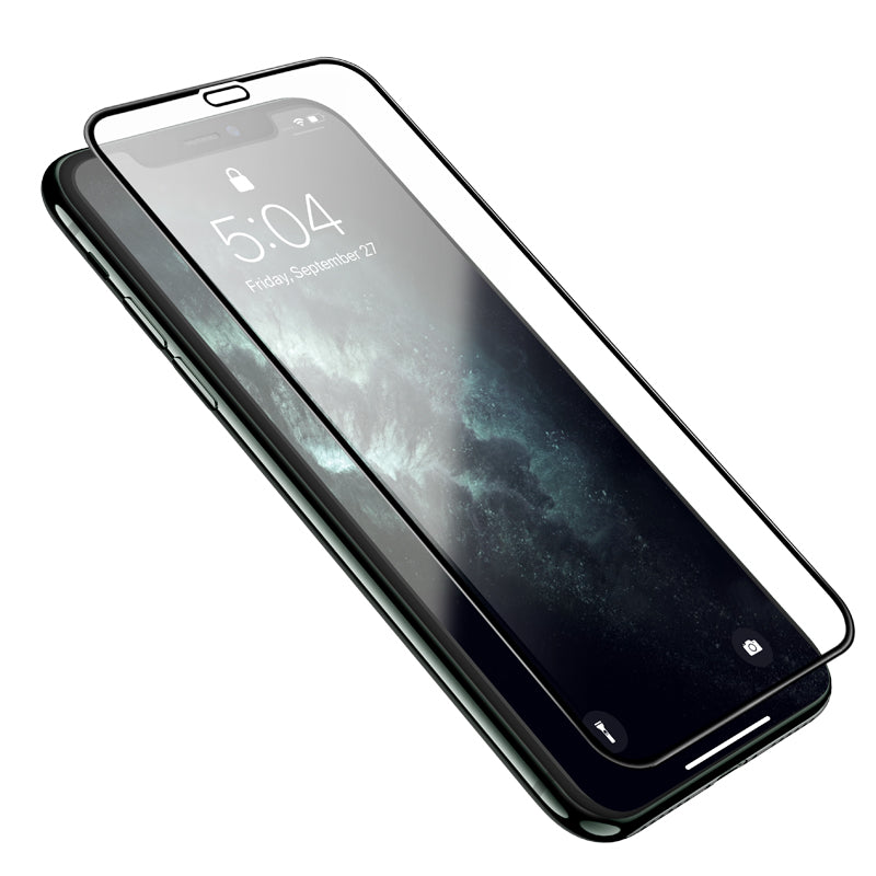 Beskyttelsesfilm til skærm HOCO G16 til Apple iPhone XS / X, Hærdet Glas, Fuldklæbende, 5D, Sort
