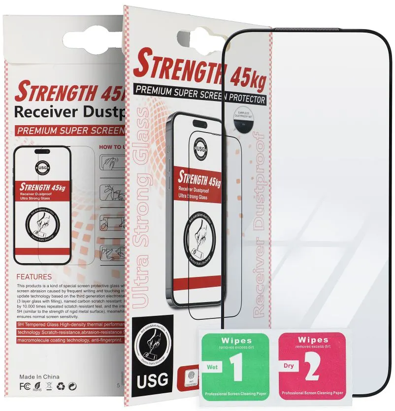 OEM Ultra Strong 45KG Skærmbeskytter til Samsung Galaxy A36 A366, Hærdet Glas, Fuld Lim, 2.5D, Sort