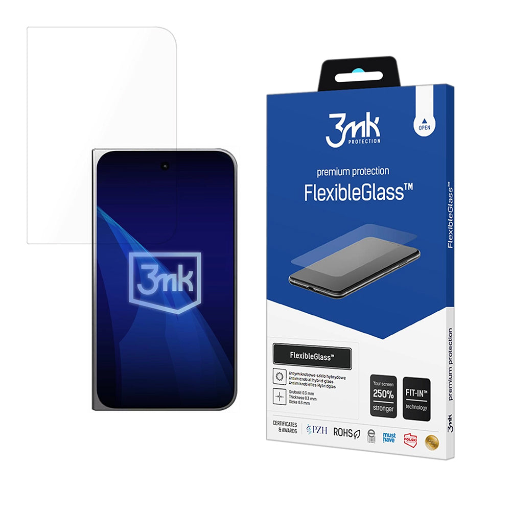 3MK FlexibleGlass beskyttelsesfilm til yderskærm til Apple iPhone Duo, fleksibelt glas, fuldlimet