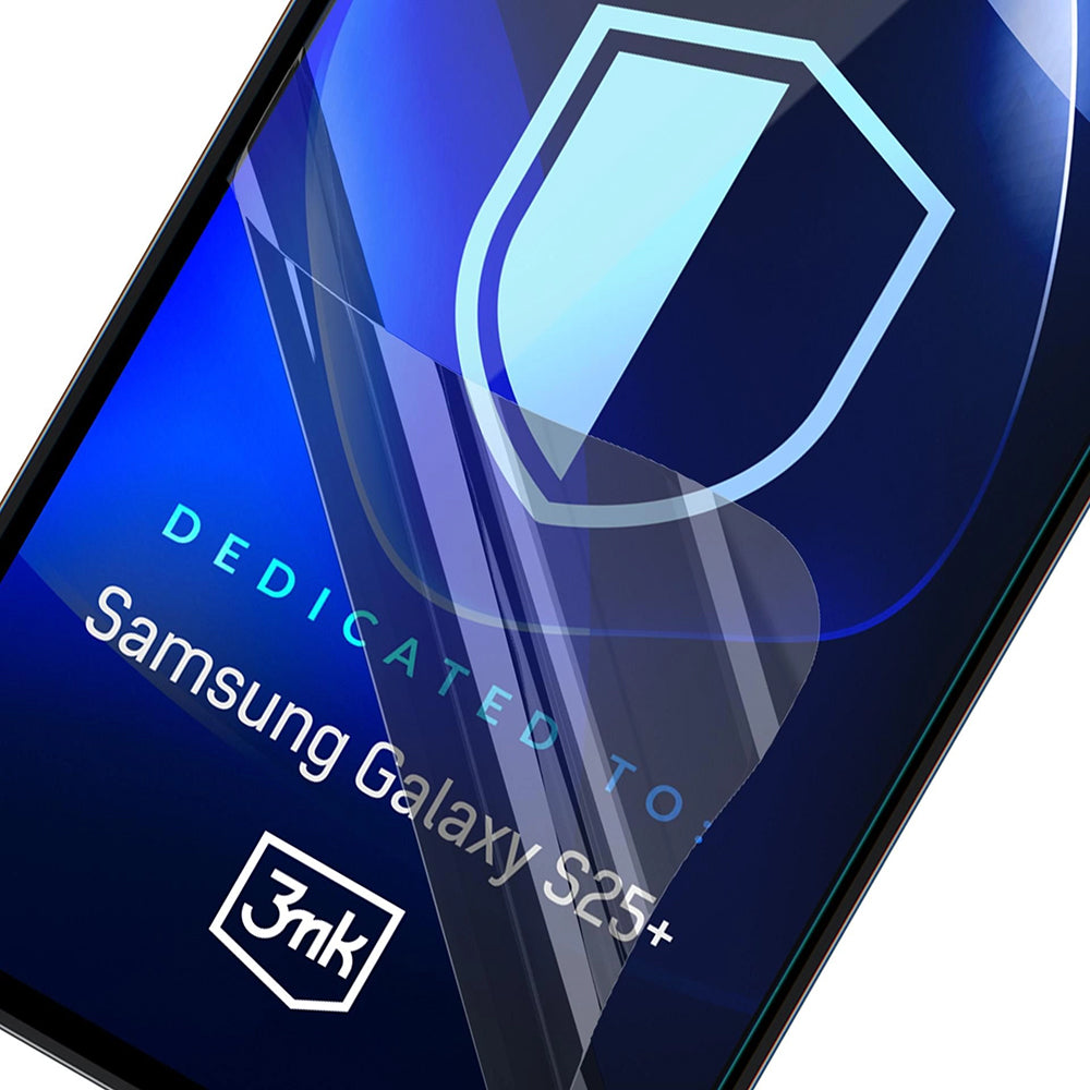 3MK FlexibleGlass Skærmbeskytter til Samsung Galaxy S25+ S936, Fleksibelt Glas, Fuld Lim