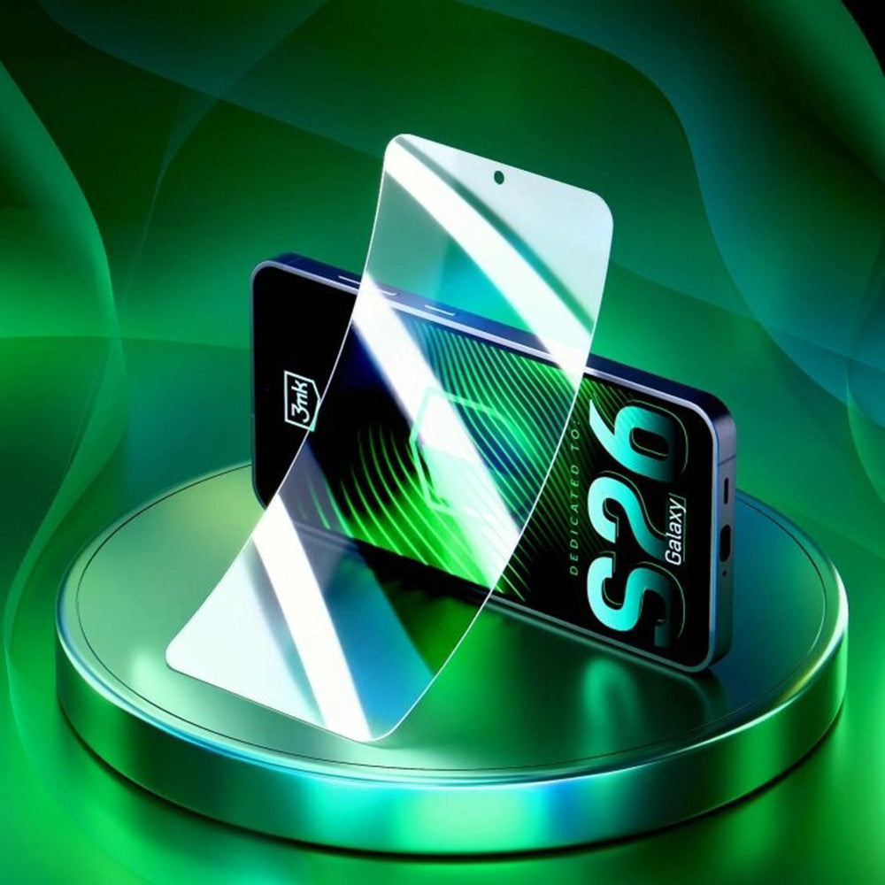 Skærmbeskyttelsesfolie 3MK FlexibleGlass til Samsung Galaxy S26 S942, Fleksibelt Glas, Fuldklæbende, Gennemsigtig