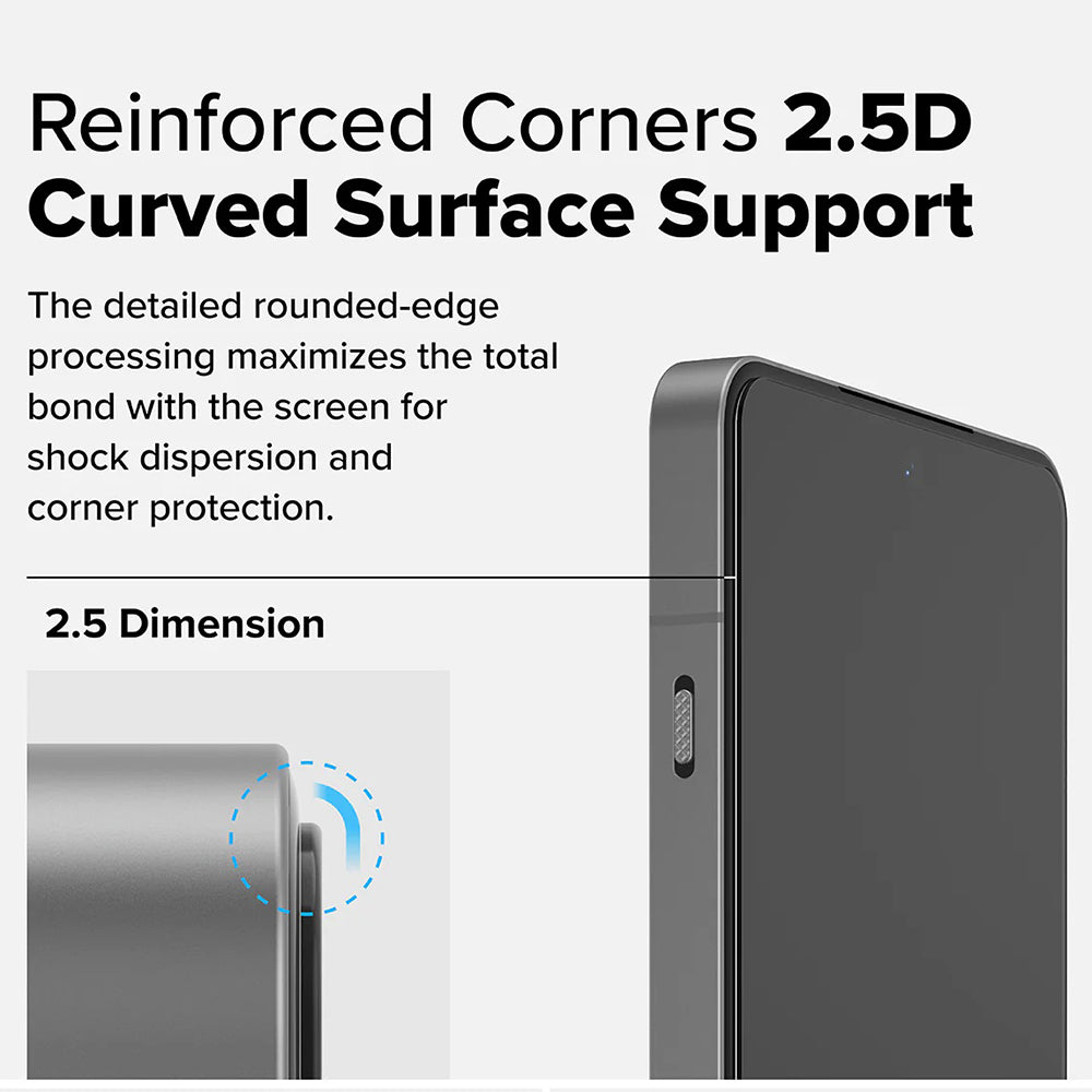 Ringke skærmbeskyttelsesfolie til OnePlus 13R, hærdet glas, fuld lim, sæt med 2 stykker