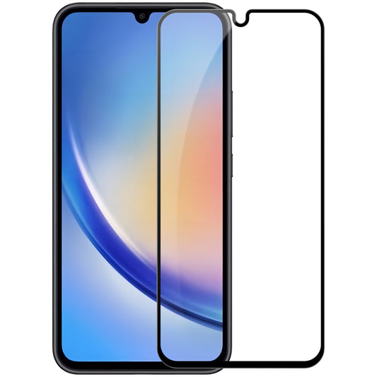 OEM-skærmbeskyttelsesfilm til Samsung Galaxy A34 A346, skærmet glas, fuld lim, 9D, sort