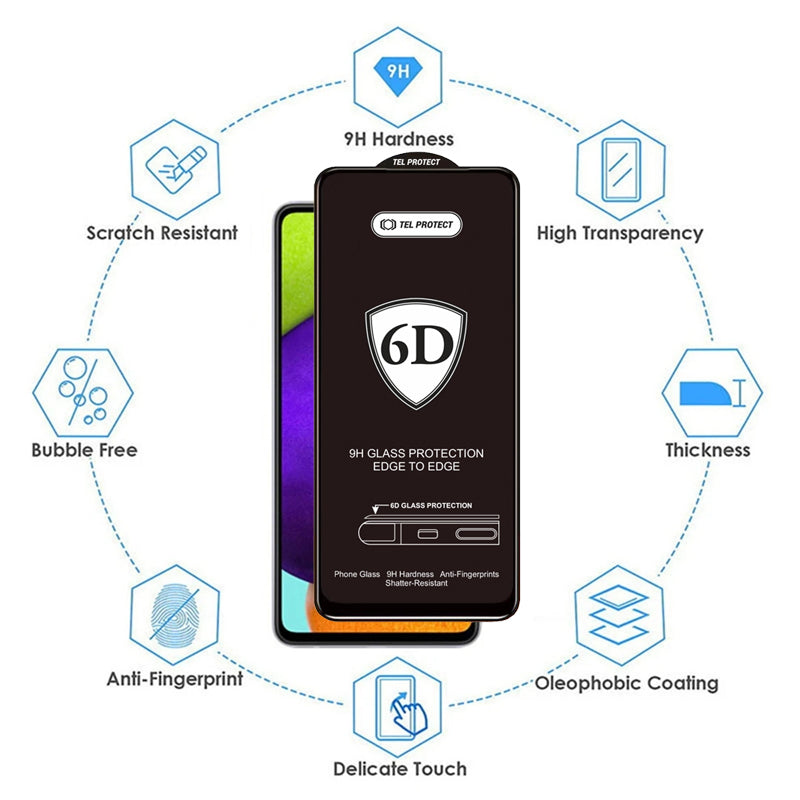 OEM Screen Protector for Samsung Galaxy S26 Plus S947, Tempered Glass, Full Glue, 6D, Black