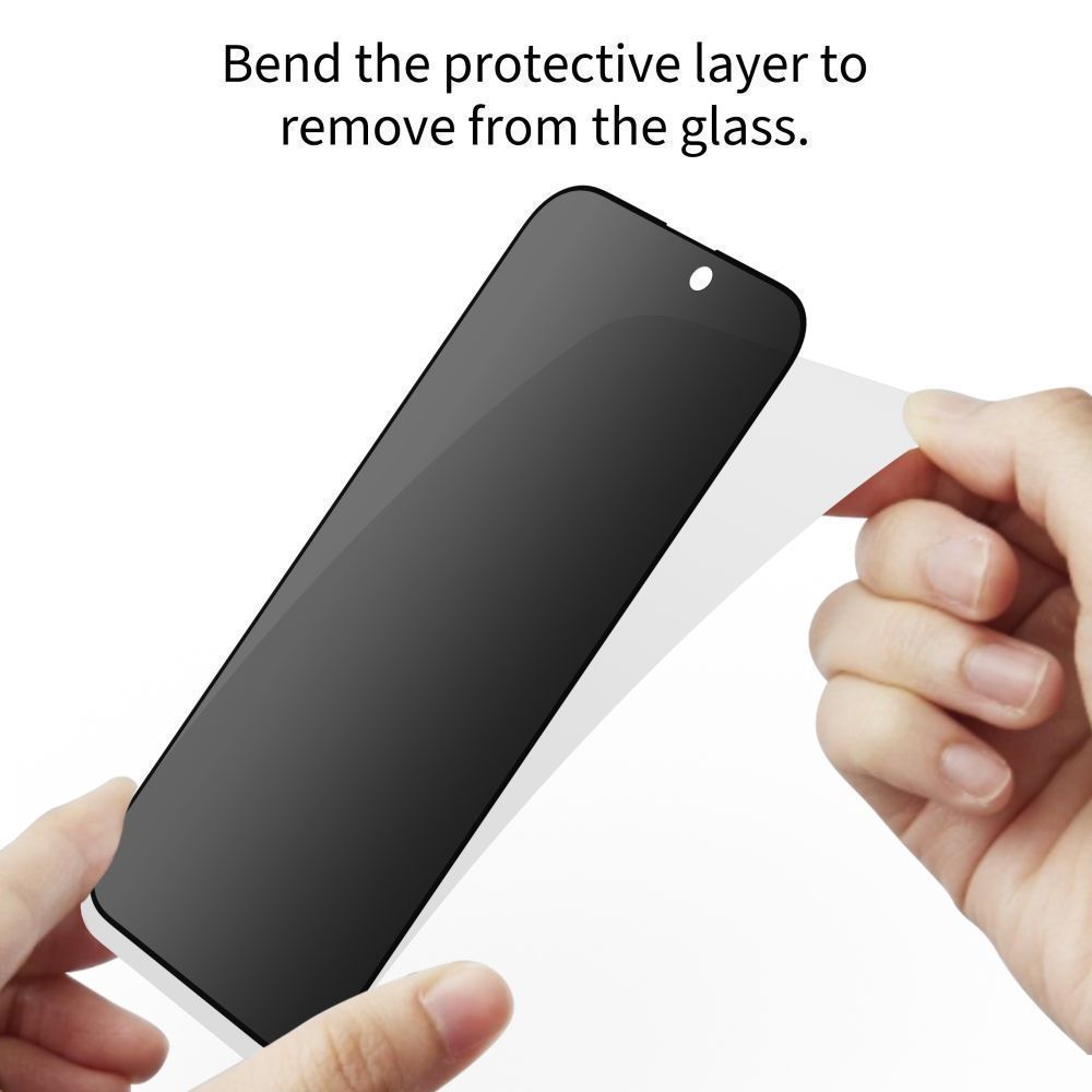 Beskyttelsesfilm til skærm Privacy Tech-Protect Spy+ til Samsung Galaxy S26 S942, Hærdet Glas, Fuldklæbende, Sæt med 2 stykker