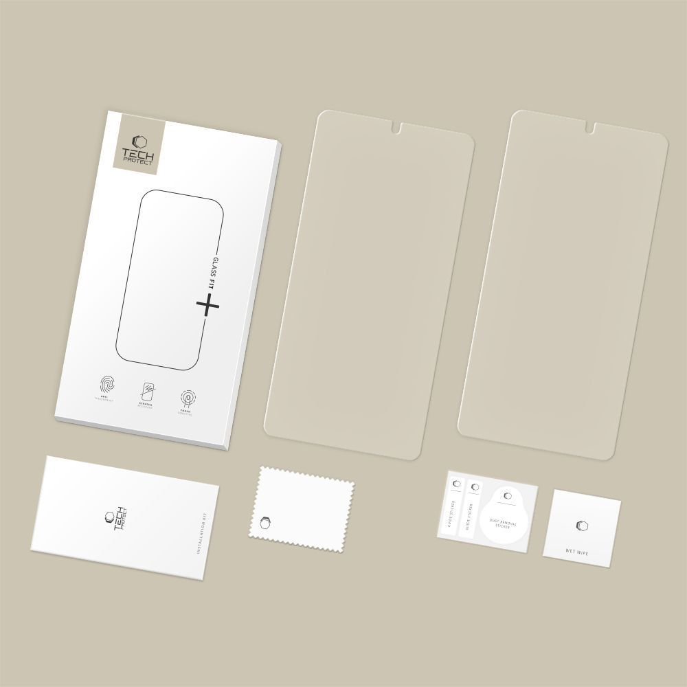 Tech-Protect FIT+ Skærmbeskytter til Samsung Galaxy S26 Ultra S948, Hærdet Glas, Fuld Lim, Sæt med 2 stk.