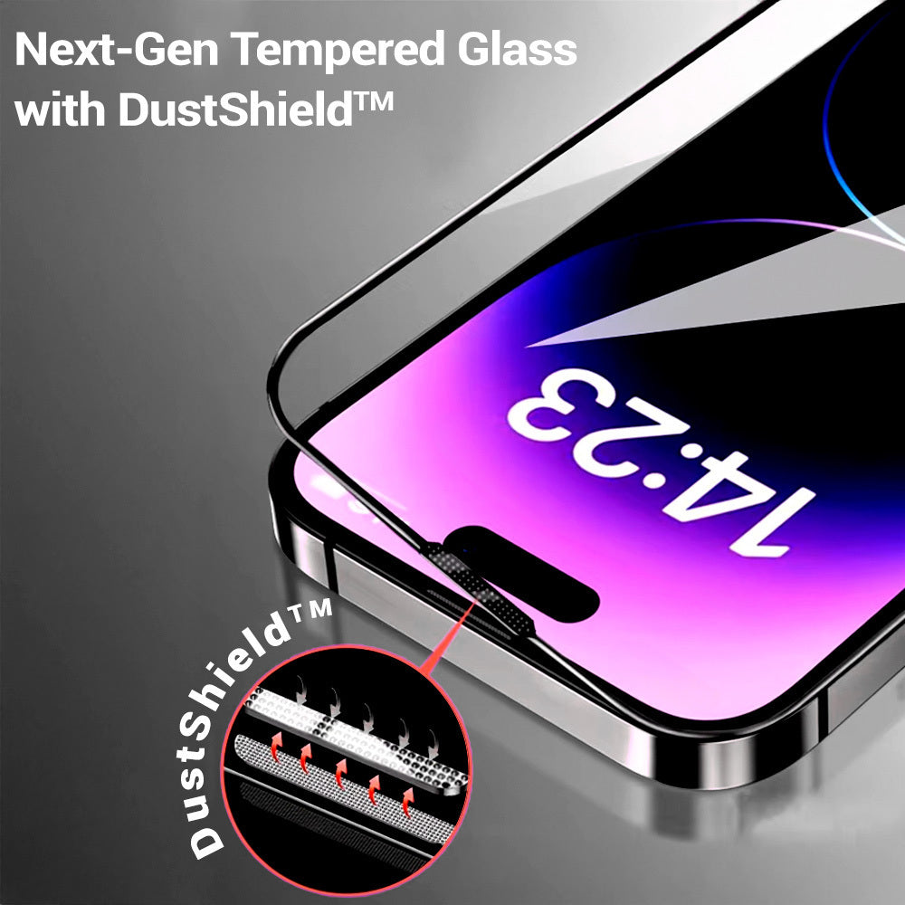 Tel Protect 10X Plus Titanium privacy-skærmbeskyttelse til Apple iPhone 17 / 16 Pro, hærdet glas, fuldlimning