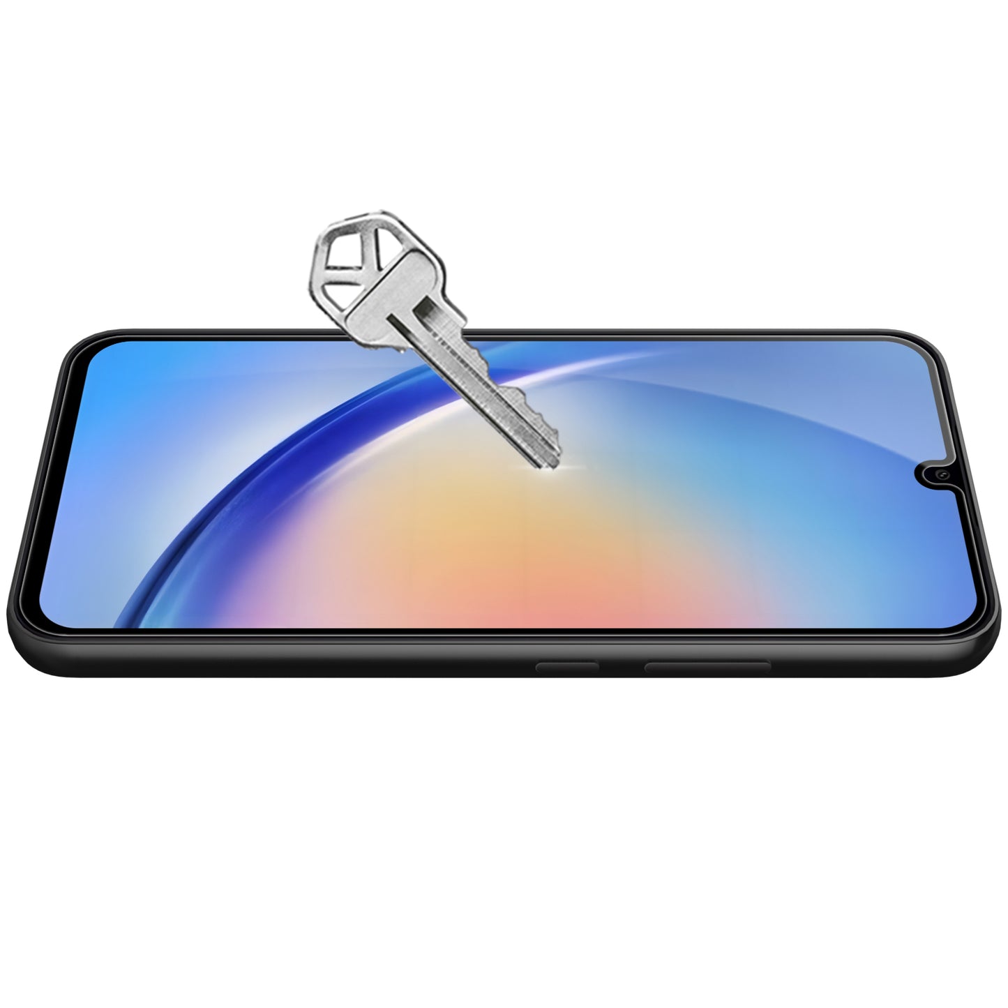 OEM-skærmbeskyttelsesfilm til Samsung Galaxy A34 A346, skærmet glas, fuld lim, 9D, sort