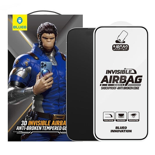 Beskyttelsesfilm Blueo Anti-Broken til Apple iPhone 17 Air, Hærdet Glas, Full Glue, Sort
