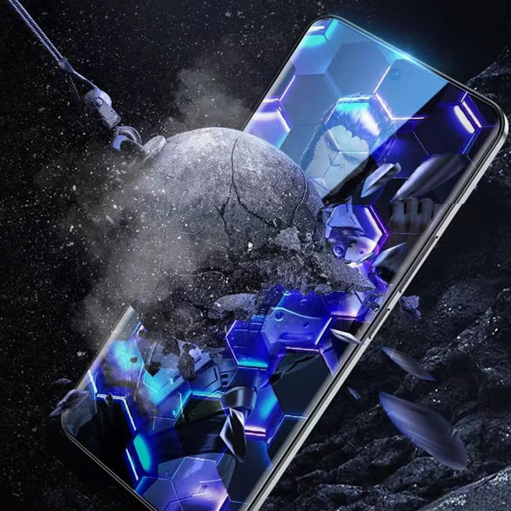 Blueo Anti-Dust HD Skærmbeskytter til Apple iPhone 12 Pro Max, Hærdet Glas, Fuld Lim, Sort