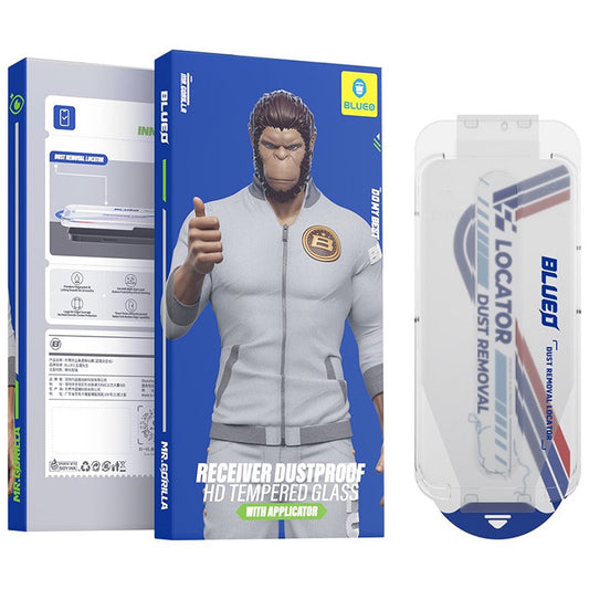 Beskyttelsesfilm Blueo Anti-Dust HD til Apple iPhone 17 Air, Hærdet Glas, Full Glue, Sort