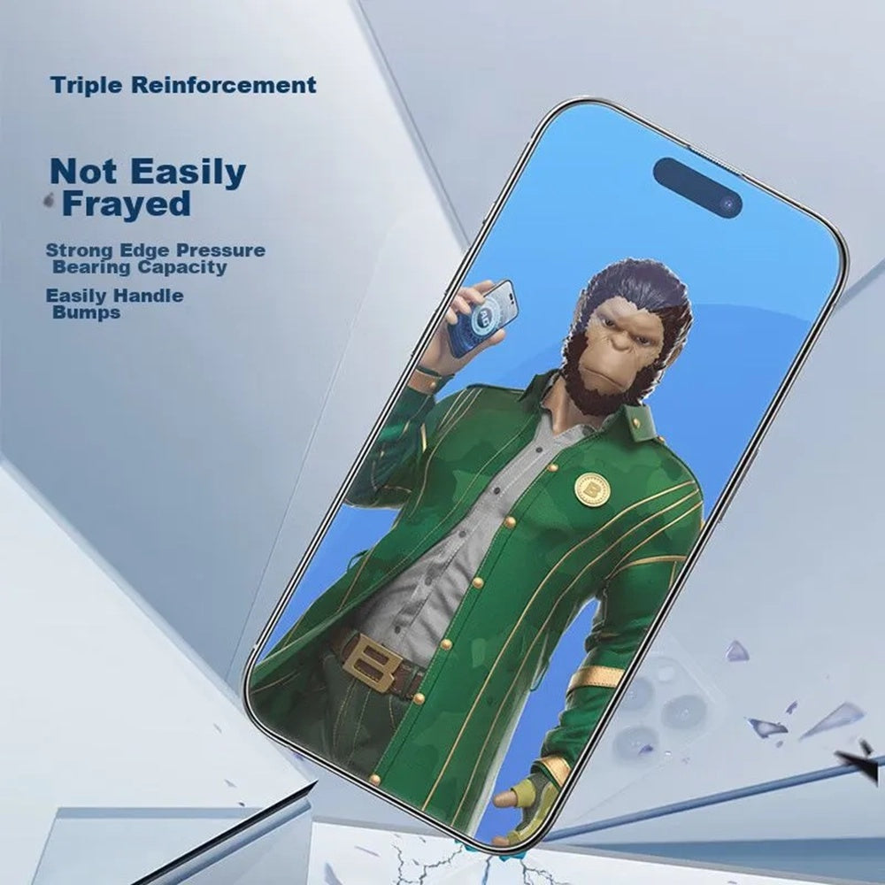 Blueo Anti-Glare Skærmbeskyttelsesfilm til Apple iPhone 12 / 12 Pro, Hærdet Glas, Fuld Lim, Sort