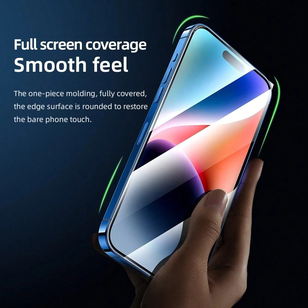Blueo AR Applicator Pro Skærmbeskyttelsesfilm til Apple iPhone 16 Pro Max, Hærdet Glas, Fuld Lim, 3D, Sort