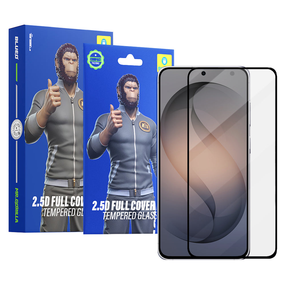 Beskyttelsesfilm Blueo HD til Samsung Galaxy S26 S942, Hærdet Glas, Full Glue, 2.5D, Sæt med 5 stykker, Sort