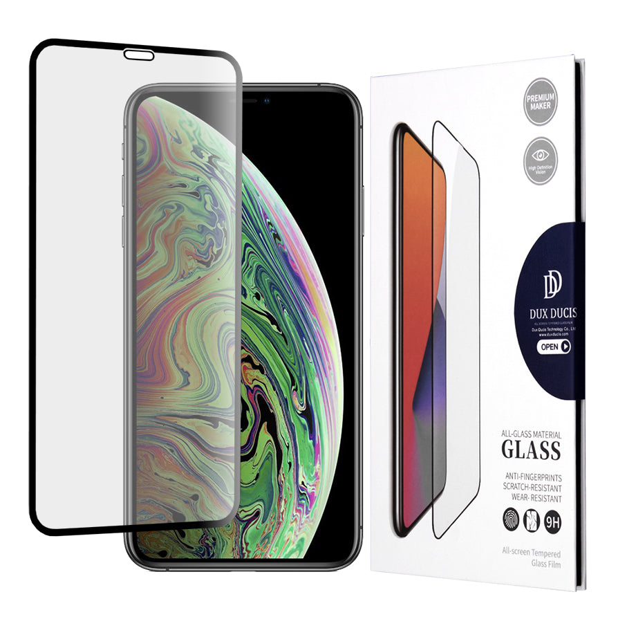 Skærmbeskytter DUX DUCIS til Apple iPhone 11 Pro / XS / X, hærdet glas, Edge Glue, sort