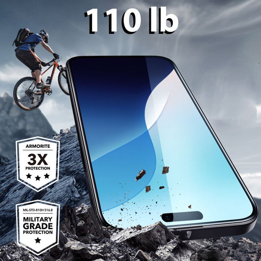 Beskyttelsesfilm ESR Armorite til Apple iPhone 16 Plus / 15 Plus, Hærdet Glas, Fuldklæbende, Sort