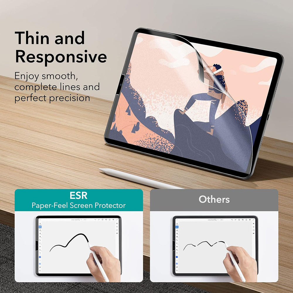 Beskyttelsesfilm ESR Paper Feel Magnetic til Apple iPad Air 11 (2025) / Air 11 (2024), Plast