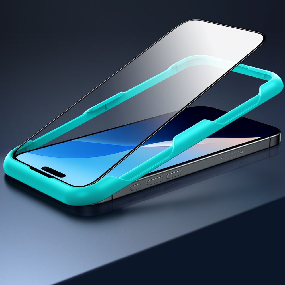 Beskyttelsesfilm ESR-skærm til Apple iPhone 16 Plus, Hærdet Glas, Fuldklæbende