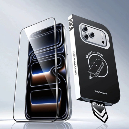 ESR UltraFit Classic skærmbeskytter til Apple iPhone 18 Pro Max / 17 Pro Max, hærdet glas, fuld lim, sæt med 2 stk., sort