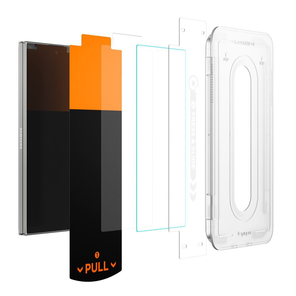 Beskyttelsesfilm til ydre skærm Spigen GlastR EZ FIT Pro HD til Samsung Galaxy Z Fold7 F966, Hærdet Glas, Full Glue AGL09580