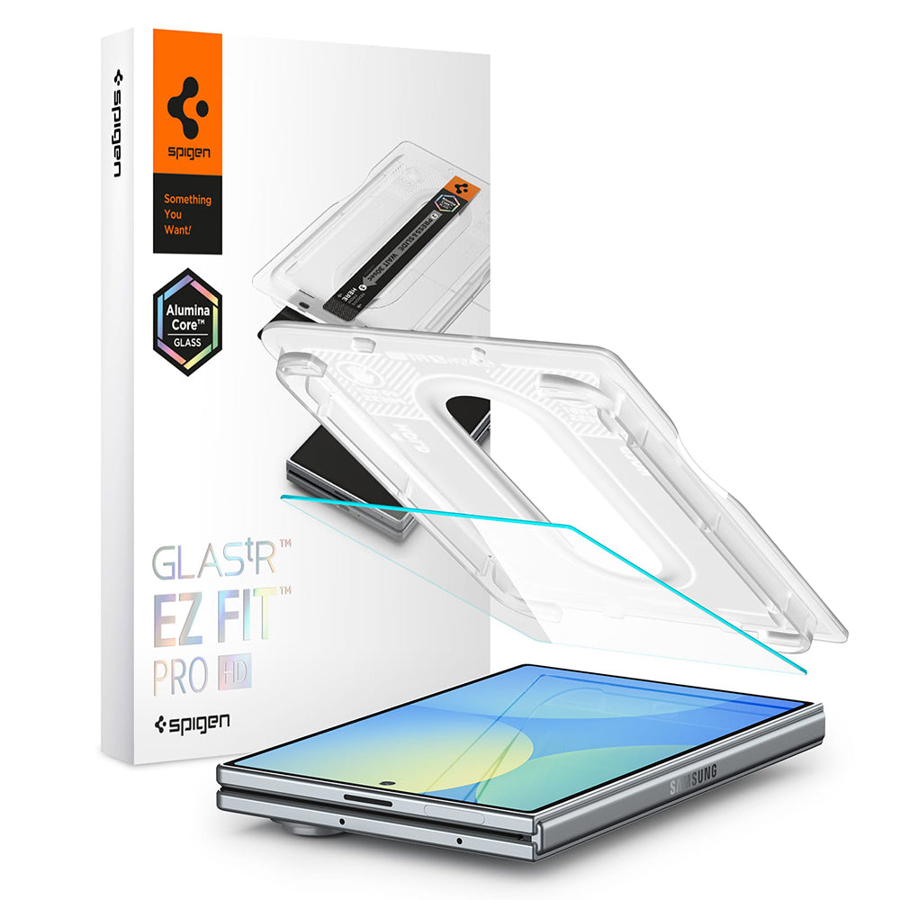 Beskyttelsesfilm til ydre skærm Spigen GlastR EZ FIT Pro HD til Samsung Galaxy Z Fold8 F971, hærdet glas, fuld lim AGL11942