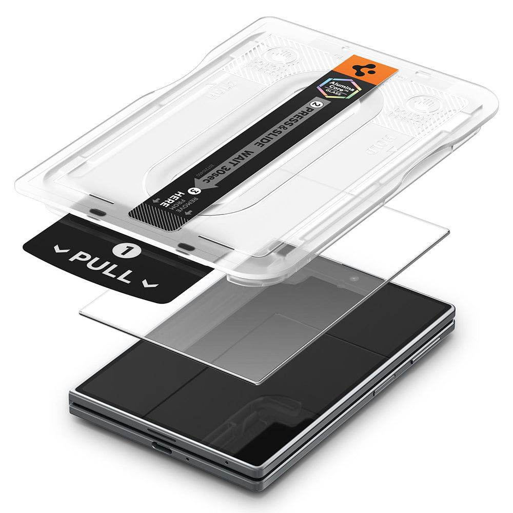 Beskyttelsesfilm til ydre skærm Spigen GlastR EZ FIT Pro HD til Samsung Galaxy Z Fold8 F971, hærdet glas, fuld lim AGL11942