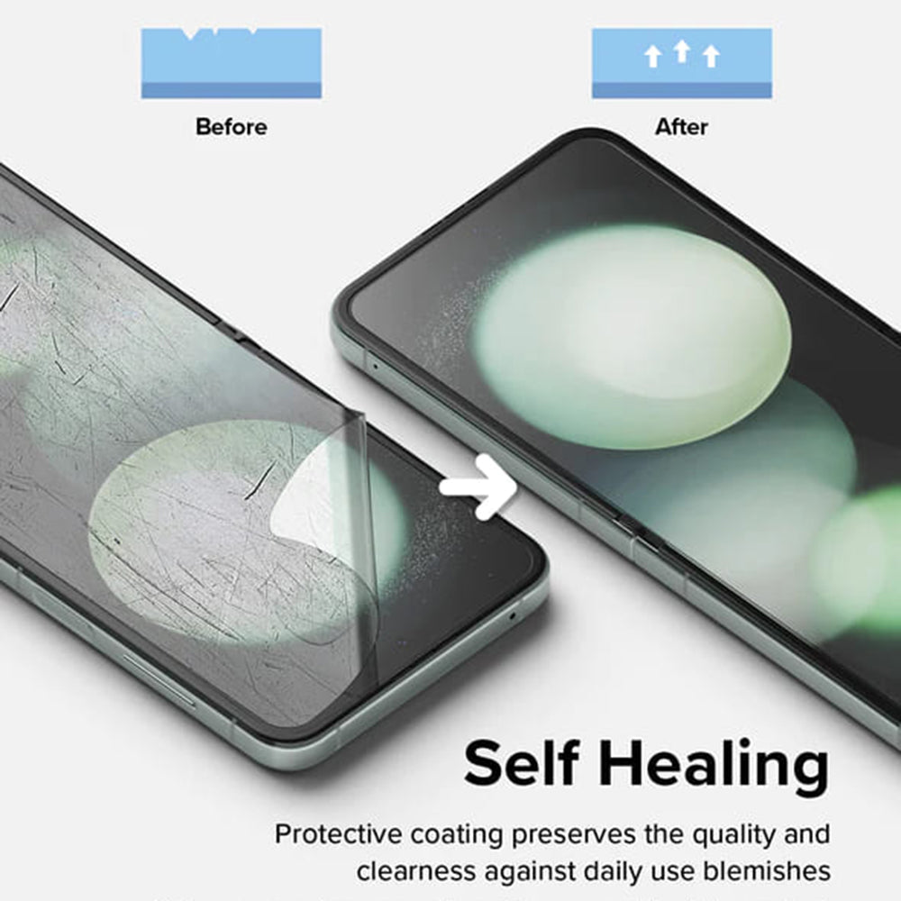 Beskyttelsesfilm til indvendig skærm Ringke Dual Easy for Samsung Galaxy Z Flip5 F731, Plastik, Sæt med 2 stykker