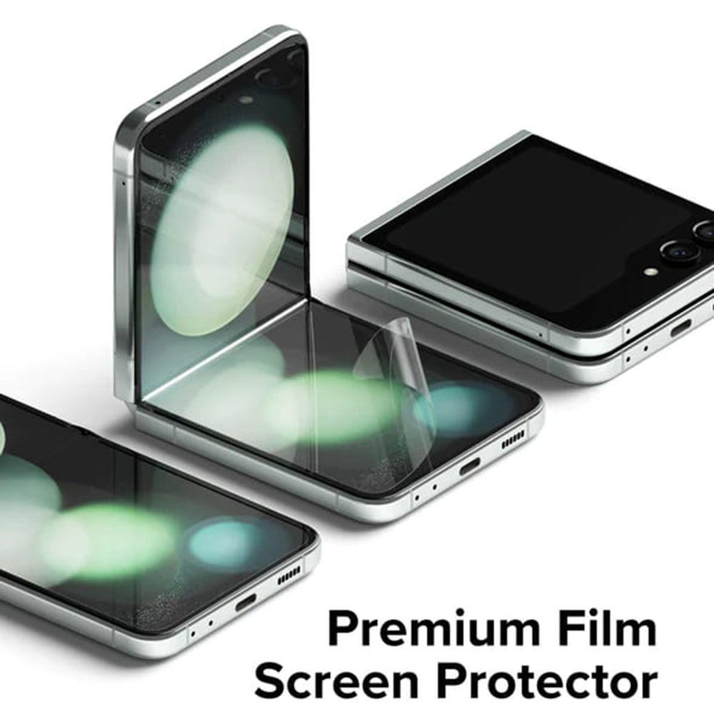 Beskyttelsesfilm til indvendig skærm Ringke Dual Easy for Samsung Galaxy Z Flip5 F731, Plastik, Sæt med 2 stykker
