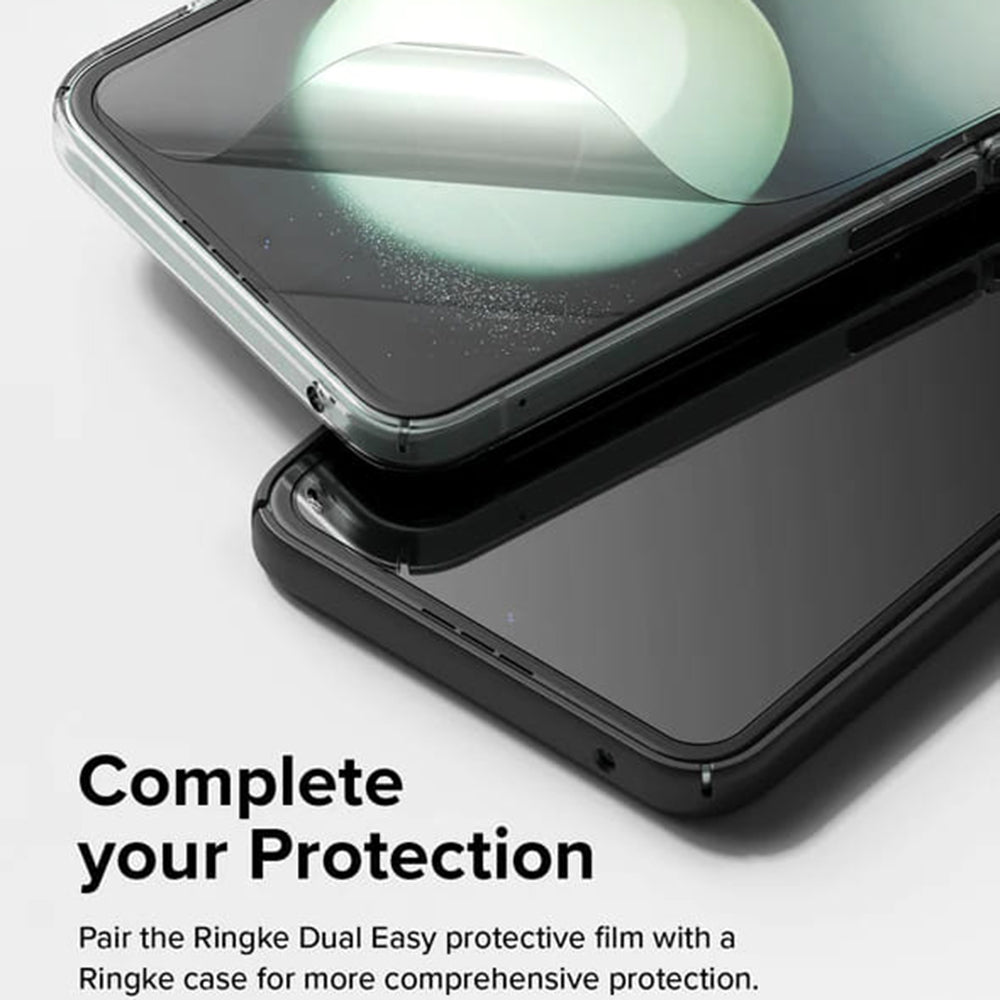 Beskyttelsesfilm til indvendig skærm Ringke Dual Easy for Samsung Galaxy Z Flip5 F731, Plastik, Sæt med 2 stykker