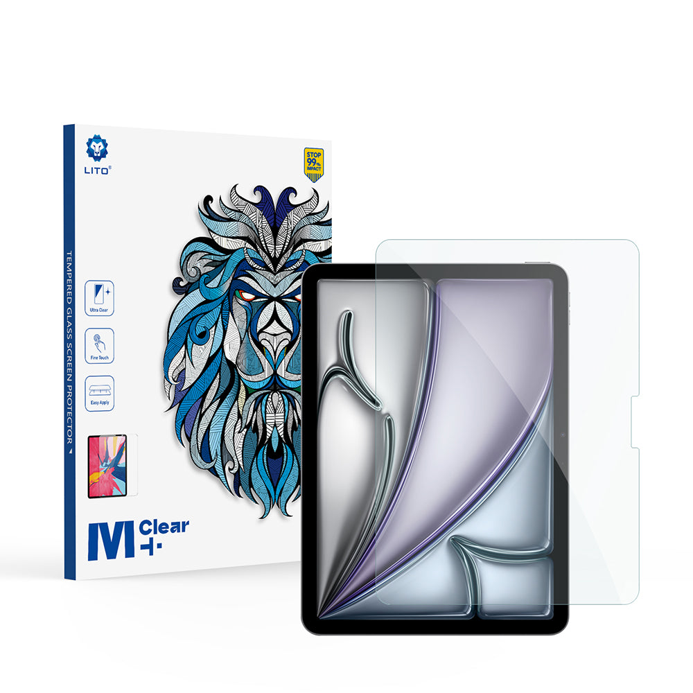 Lito Classic Skærmbeskyttelsesfilm til Apple iPad Air 11 (2026) / Air 11 (2025), Hærdet Glas, Fuld Lim, 2.5D