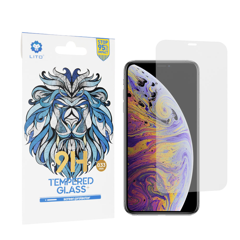 Lito Classic Skærmbeskytter til Apple iPhone 11 Pro Max / XS Max, Hærdet Glas, Fuld Lim, 2.5D