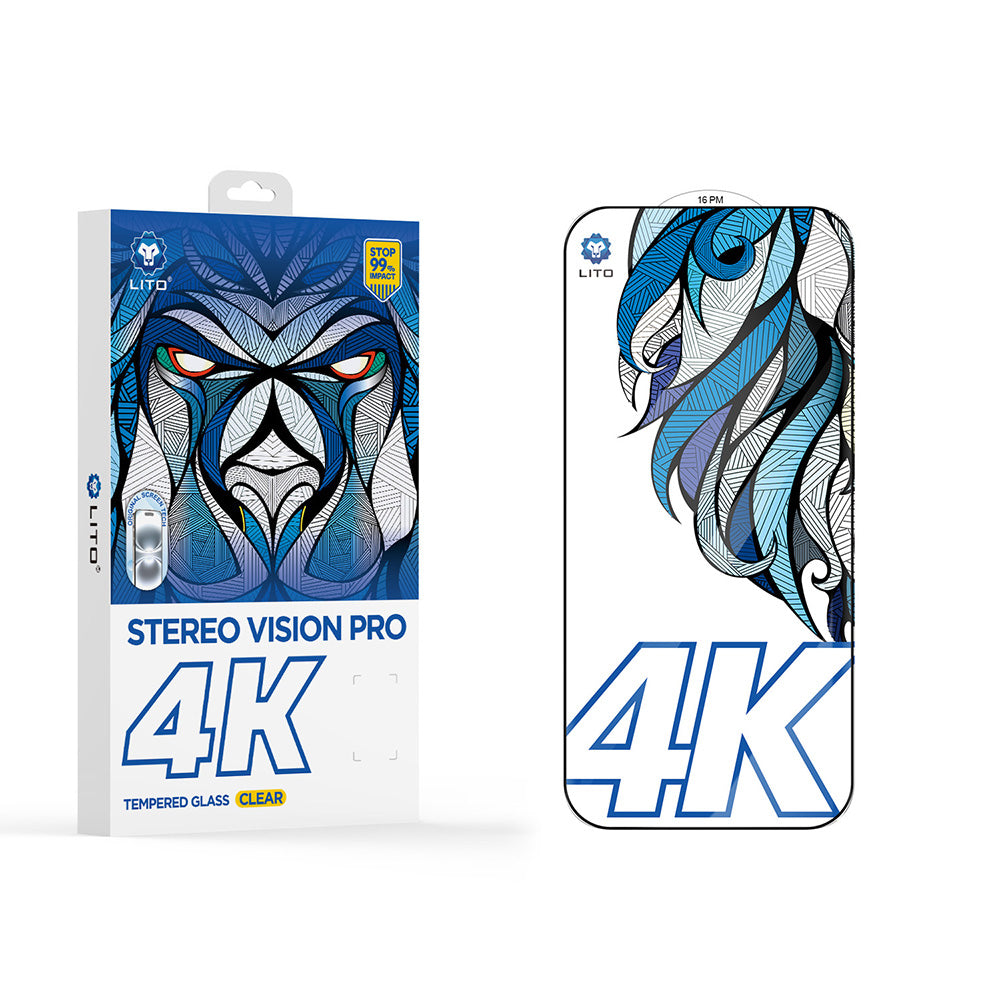 Beskyttelsesfilm Lito D+ Max 4K til Apple iPhone 17 Pro, Hærdet Glas, Fuldklæbende, Sort