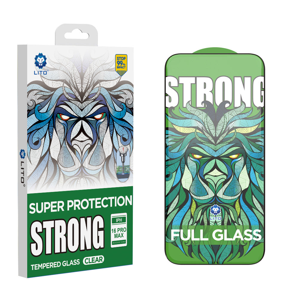 Beskyttelsesfilm Lito D+ Max Strong til Apple iPhone 17 Air, Hærdet Glas, Fuldklæbende, Sort