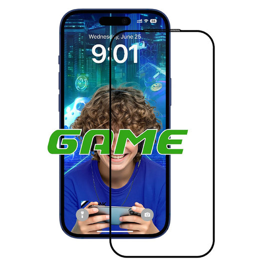 Beskyttelsesfilm Mat Skærm Anank 5X Forstærket til Apple iPhone 17, Hærdet Glas, Fuldklæbende, 2.5D, Sort