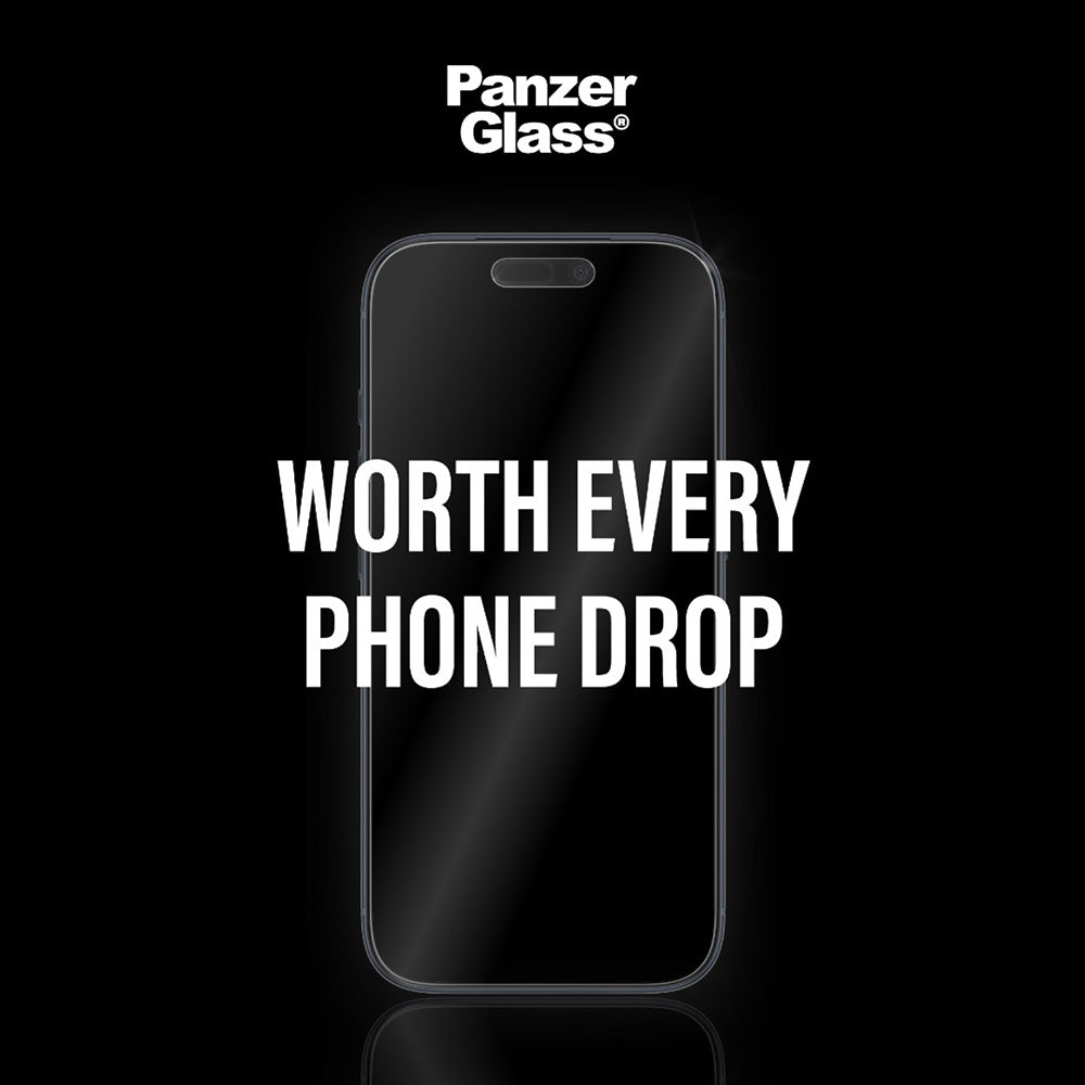Beskyttelsesfolie Matte PanzerGlass Armor EasyAligner til Apple iPhone 17 / 16 Pro, Hærdet Glas, Full Glue