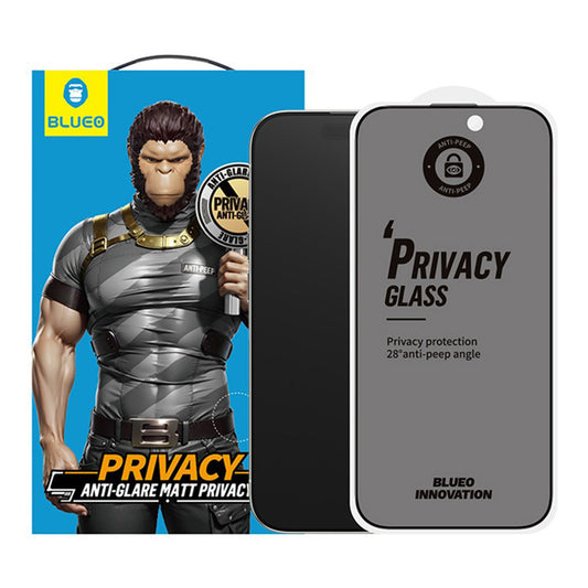 Beskyttelsesfilm til skærm Matte Privacy Blueo Anti-Peep til Apple iPhone 17 Air, Hærdet Glas, Full Glue