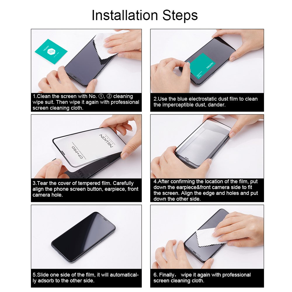 Nillkin CP+ Pro Skærmbeskytter til Samsung Galaxy Z Flip8 F776 / Z Flip7 F766, Hærdet Glas, Fuld Lim, Sort