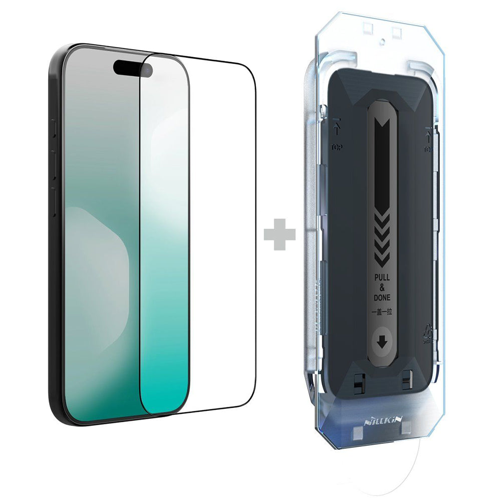 Skærmbeskyttelsesfilm Nillkin CP+ Pro med applikator til Apple iPhone 17, hærdet glas, fuld lim, sort