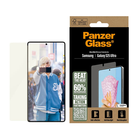 Beskyttelsesfilm til skærm PanzerGlass Ultra-Wide Fit All-in-One til Samsung Galaxy S25 Ultra S938, Hærdet Glas, Full Glue