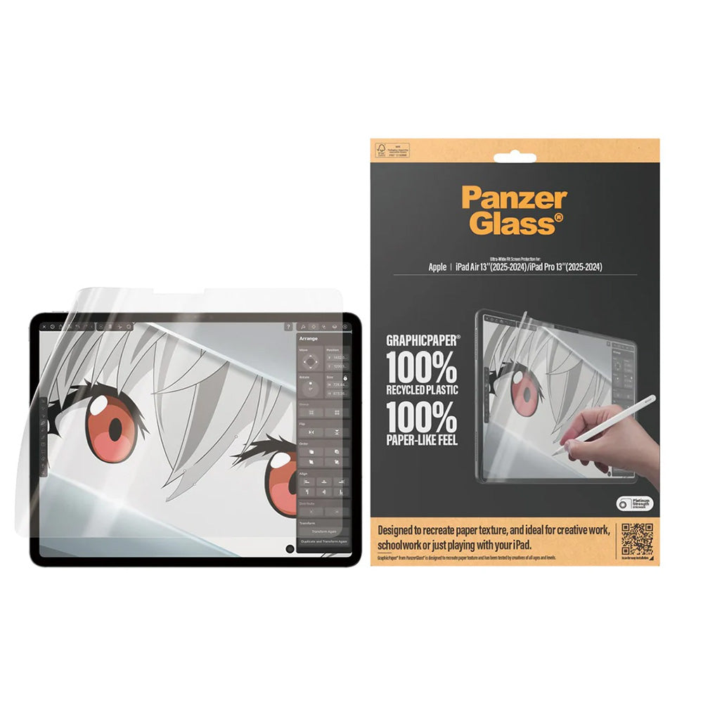 Skærmbeskyttelsesfolie PanzerGlass Ultra-Wide Fit GraphicPaper til Apple iPad Pro 13 (2025) / Air 13 (2025) / Air 13 (2025), Plast