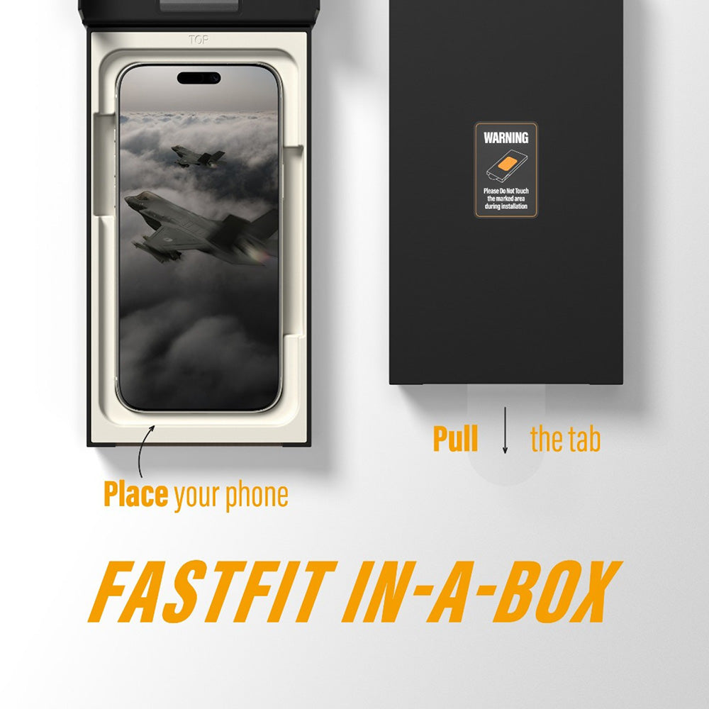 Beskyttelsesfilm til skærm PanzerGlass Ultra-Wide Fit Stealth Fastfit til Apple iPhone 17 Air, Hærdet Glas, Full Glue, Sort