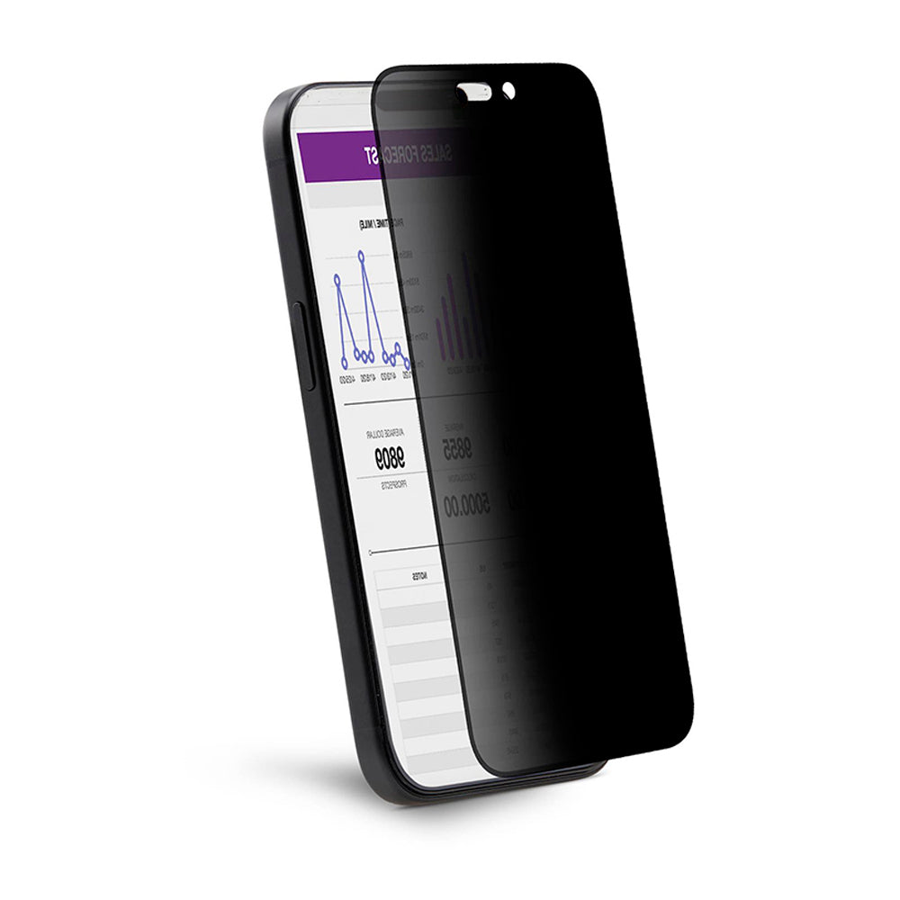 Beskyttelsesfilm til skærm Privacy Anank 5X Reinforced 360 til Apple iPhone 17, Hærdet Glas, Full Glue, 2.5D