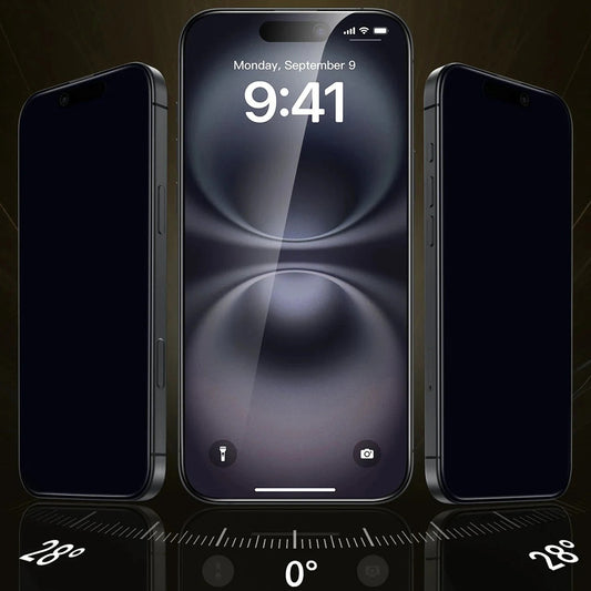 Beskyttelsesfilm Privacy ESR UltraFit Armorite Pro til Apple iPhone 17 / 16 Pro, Hærdet Glas, Full Glue, Sæt med 3 stykker