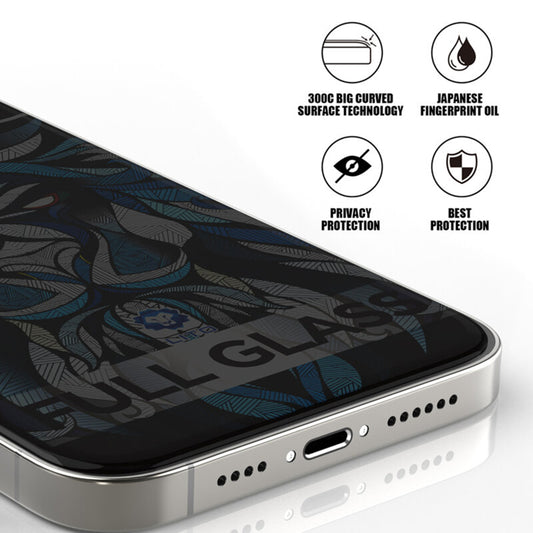 Beskyttelsesfilm Privacy Lito D+ Max 300C til Apple iPhone 17 Air, Hærdet Glas, Full Glue