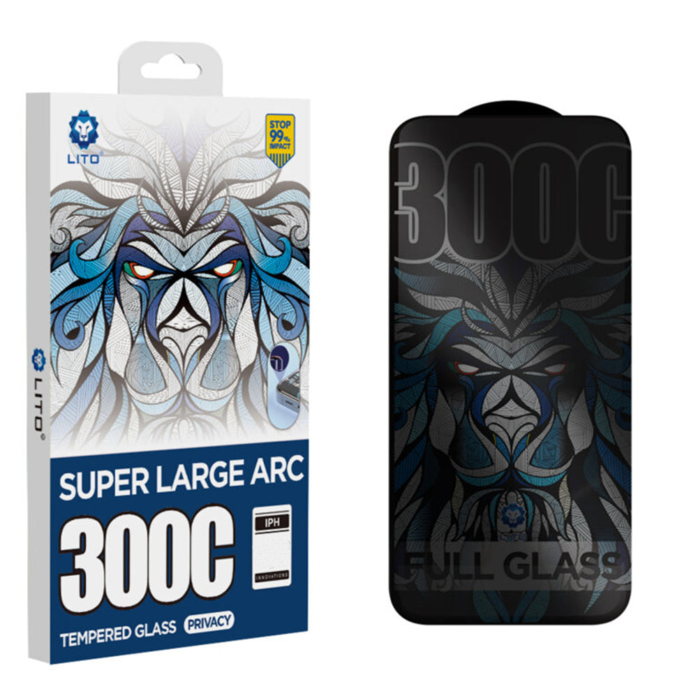 Beskyttelsesfilm Privacy Lito D+ Max 300C til Apple iPhone 17 Pro, Hærdet Glas, Full Glue