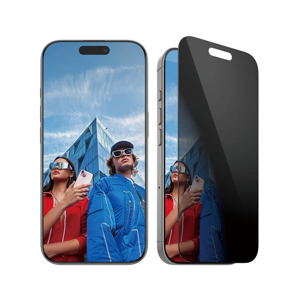 Beskyttelsesfolie Privacy PanzerGlass Ultra-Wide Fit EasyAligner til Apple iPhone 16 Pro, Hærdet Glas, Full Glue