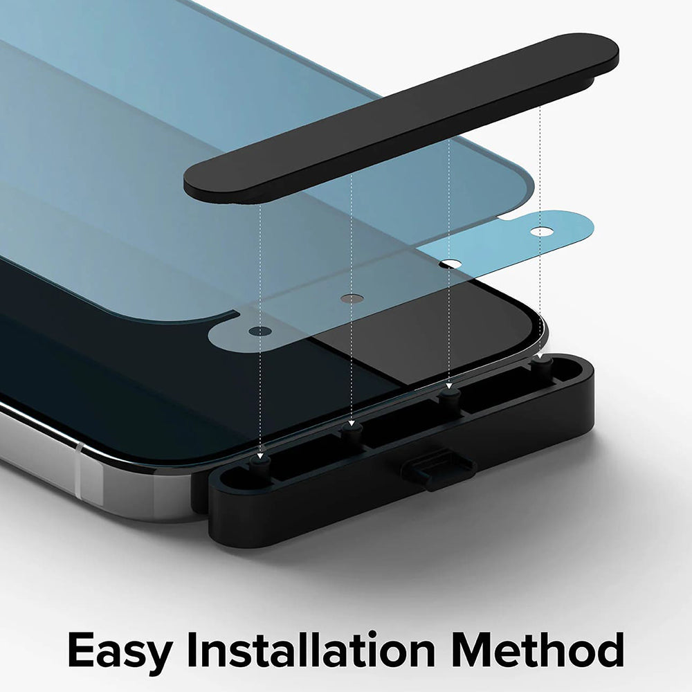 Beskyttelsesfilm Privacy Ringke til Apple iPhone 15 Pro, Hærdet Glas, Full Glue